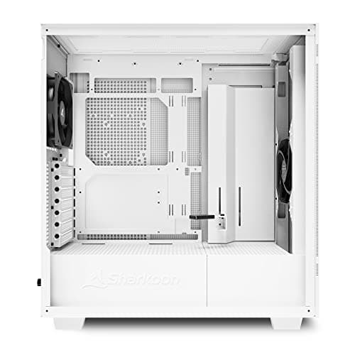 SHARKOON Rebel C50 ATX Mid Tower White Mesh Side Panel with USB 3.2 Gen 2 Type-C and USB 3.2 Gen 1 Type-A image