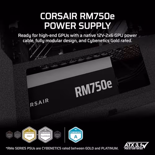 Corsair RM750e (2025) Black 750W Fully Modular image