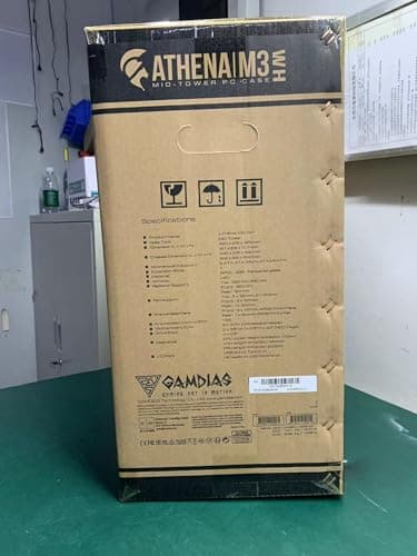 GAMDIAS ATHENA M3 ATX Mid Tower White Tempered Glass Side Panel image