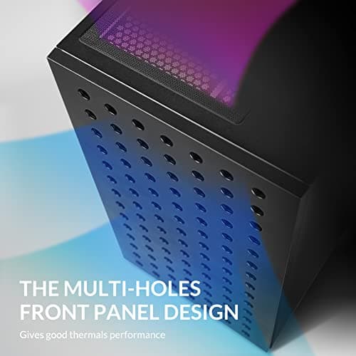 Azza Elise MicroATX Mid Tower Black / Pink Tempered Glass Side Panel image