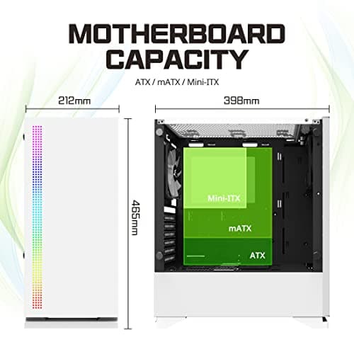 Zalman S5 ATX Mid Tower White / Black Tempered Glass image