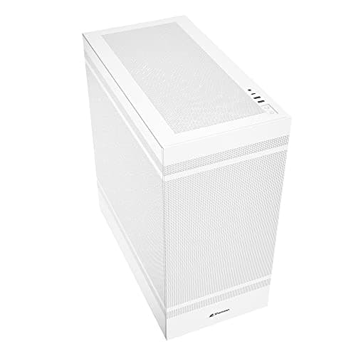 SHARKOON Rebel C50 ATX Mid Tower White Mesh Side Panel with USB 3.2 Gen 2 Type-C and USB 3.2 Gen 1 Type-A image