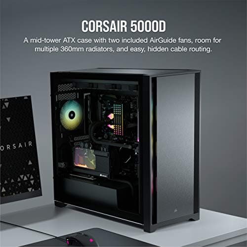 Corsair 5000D Tempered Glass Mid-Tower ATX PC Case - Black image