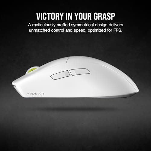Corsair M75 AIR Wireless/Wired/Bluetooth Gaming Mouse - White image
