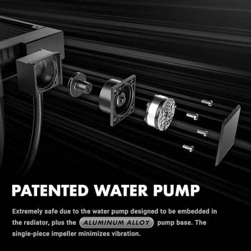 Azza CUBE Water 240mm 57.5 CFM Black image