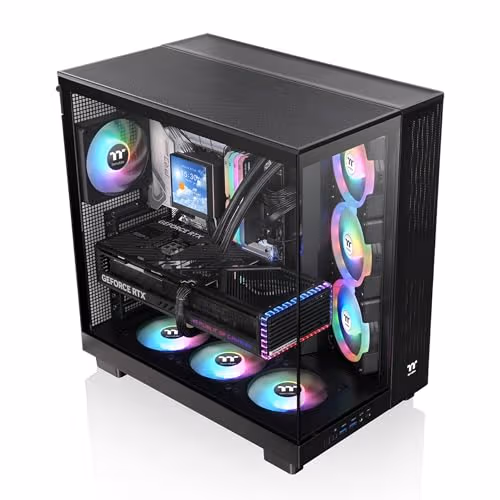 Thermaltake View 380 XL TG ARGB ATX Mid Tower Black Tempered Glass image