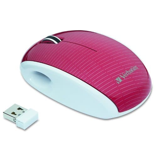 Verbatim 97264 Wireless Laser Red/White Mouse image