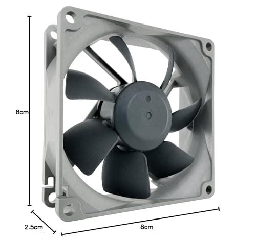 Noctua R8 redux-1800 80mm Black / Gray 31.37 CFM 1-Pack image