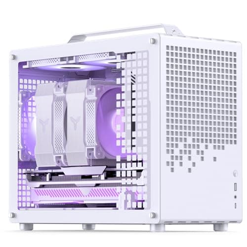 Jonsbo Jonsplus Z20 Micro ATX Desktop White Tempered Glass Side Panel, USB 3.2 Gen 2 Type-C, USB 3.2 Gen 1 Type-A image