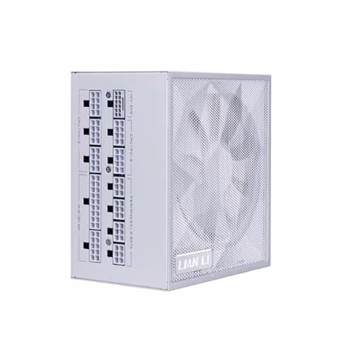 Lian Li SX Platinum 850W SXP Compact ATX Form Factor Power Supply w/ 12V-2x6 Cable - ATX 3.1 & PCIE 5.1 Compliant - 140mm Fan - Full Modular - White (SX0850P.W) image