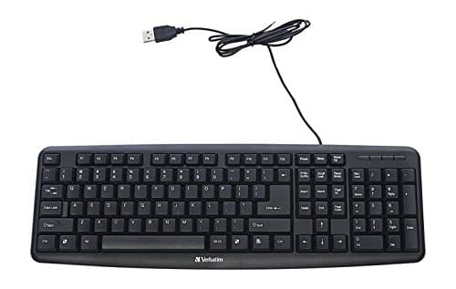 Verbatim Slimline Keyboard - Wired with USB Accessibility - Mac & PC Compatible - Black - 99201 image