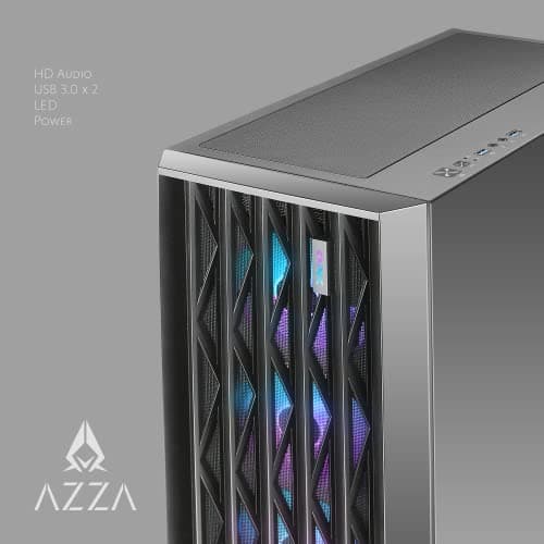 Azza Legionaire 470 ATX Mid Tower Black Mesh Side Panel image