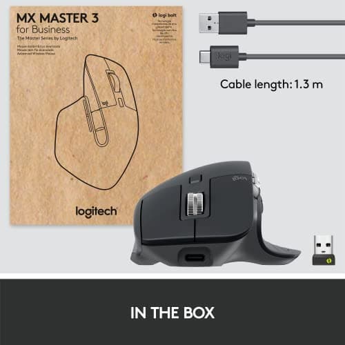 Logitech MX MASTER 3 Wired Bluetooth Wireless Laser Mouse image