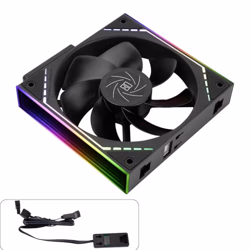 Thermalright TL-M12QR 120mm Black PWM Addressable RGB 47.6 CFM image
