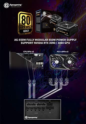 Apex AG-M Black ATX 850W Fully Modular 80+ Gold image