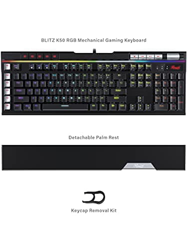 Rosewill BLITZ K50 RGB RGB Wired Outemu Blue Gaming Keyboard image