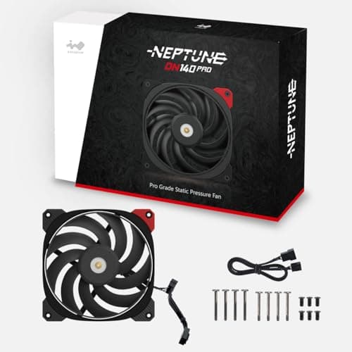 In Win Neptune DN140 Pro 140mm Black / Red PWM 91.66 CFM image