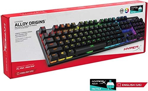 HP HyperX Alloy Origins RGB HyperX Aqua Wired Gaming Keyboard image