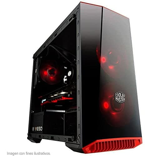 Cooler Master MasterBox Lite 3.1 Micro ATX Mid Tower Black/Red Tempered Glass Side Panel image