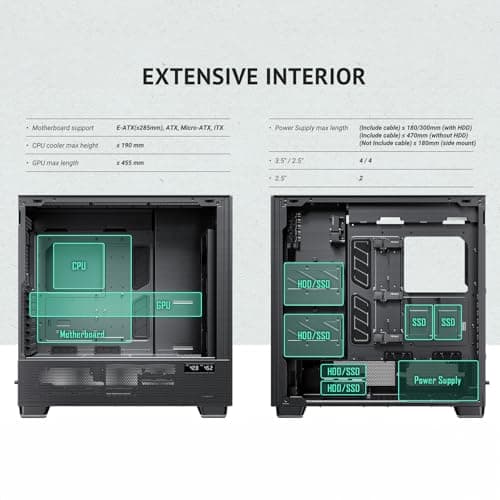 Antec FLUX PRO ATX Full Tower Black / Brown Tempered Glass image