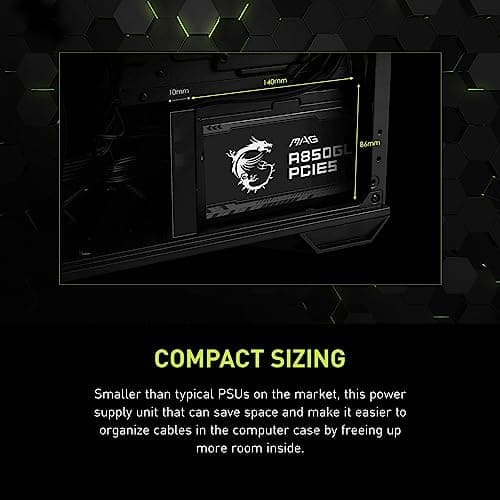 MSI MAG A850GL PCIE5 850W Fully Modular 80+ Gold Certified image