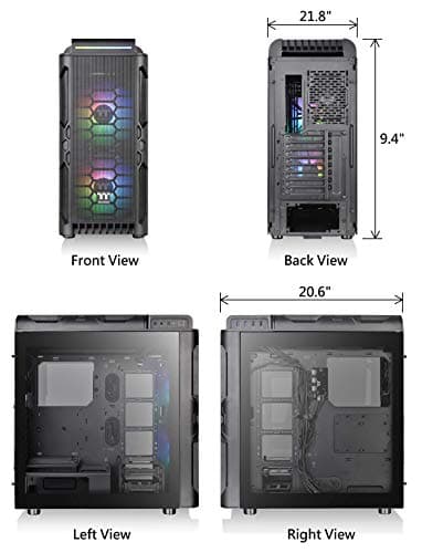 Thermaltake Level 20 RS ARGB ATX Mid Tower Black with Tempered Glass Side Panel and USB 3.2 Gen 1 Type-A USB 2.0 Type-A image