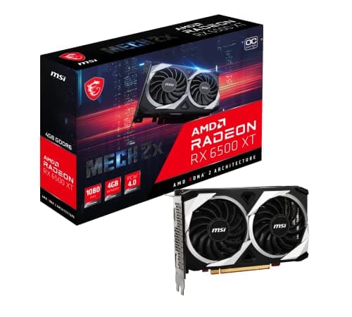MSI MECH 2X OC Radeon RX 6500 XT 4GB GDDR6 Black / Silver main image