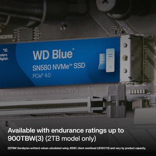 Western Digital Blue SN580 500GB SSD M.2-2280 PCIe 4.0 x4 NVMe image