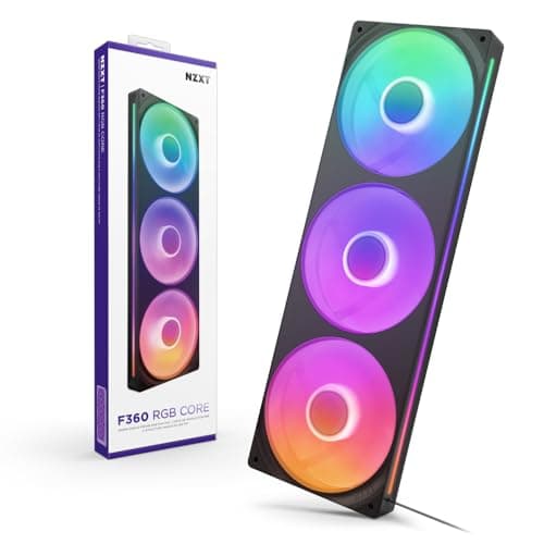 NZXT F360 RGB CORE 360mm RGB LED Single-Frame RGB Fan Unit Black image
