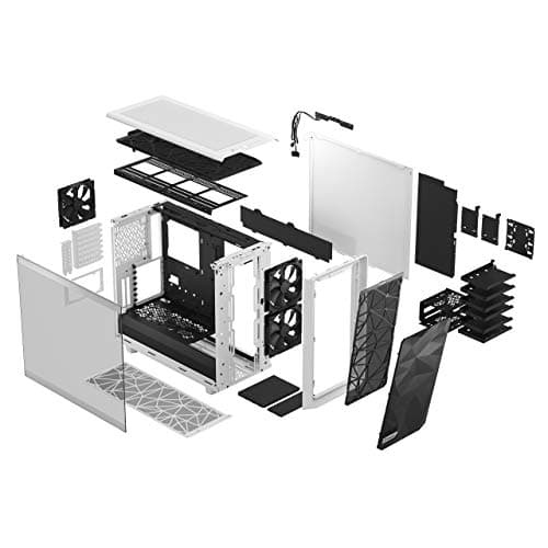 Fractal Design Meshify 2 ATX Mid Tower White / Black with Tempered Glass Side Panel and USB 3.2 Gen 2 Type-C, USB 3.2 Gen 1 Type-A image