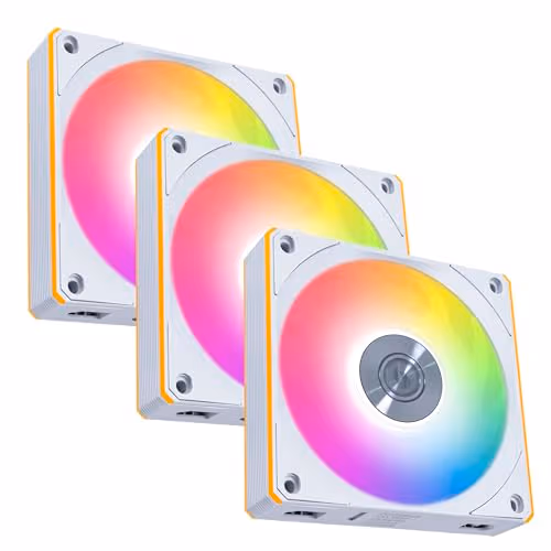 Lian Li UNI FAN CL Wireless 120mm White Addressable RGB PWM 77.34 CFM 3-Pack main image