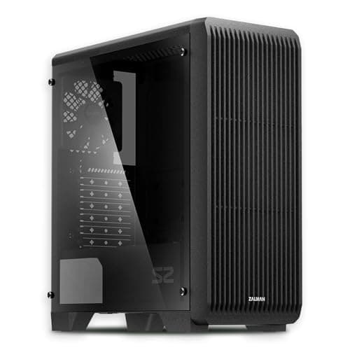 Zalman S2 ATX Mid Tower Black with Tempered Glass Side Panel and USB 3.2 Gen 1 Type-A, USB 2.0 Type-A image