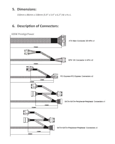 Apevia Prestige Black 800W Non-Modular 80+ Gold Certified ATX image