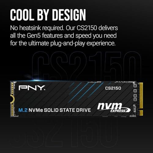 PNY CS2150 1TB M.2-2280 SSD PCIe 5.0 x4 NVMe image