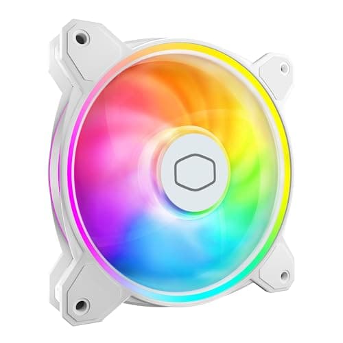 Cooler Master MasterFan MF120 Halo2 120mm White Addressable RGB PWM 51.88 CFM image