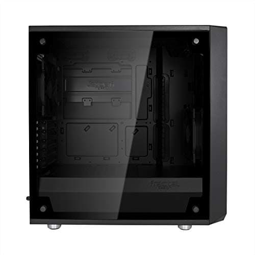 Fractal Design Meshify C Mini Micro ATX Mini Tower Black with Tinted Tempered Glass Side Panel and USB 3.2 Gen 1 Type-A image