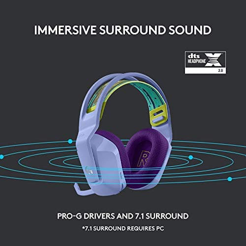 Logitech G733 Gaming Headset Closed-Back Purple image