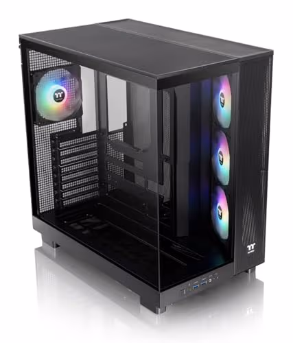 Thermaltake View 380 XL TG ARGB ATX Mid Tower Black Tempered Glass image