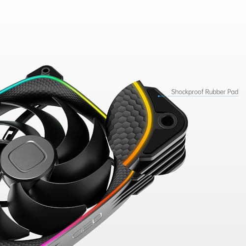 Geometric Future Squama 2503 140mm Black Addressable RGB PWM 91.15 CFM 3-Pack image