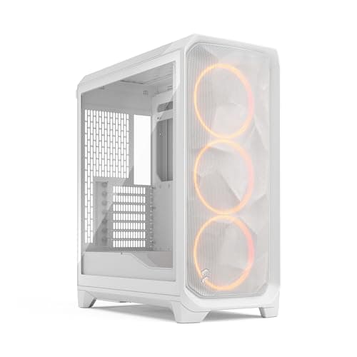 Fractal Design Meshify 3 ATX Mid Tower White with Tempered Glass Side Panel and USB 3.2 Gen 2x2 Type-C, USB 3.2 Gen 1 Type-A image