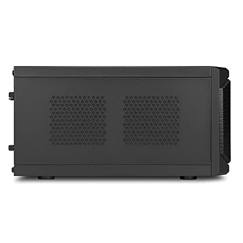 SHARKOON QB ONE Mini-ITX Desktop Black with Mesh Side Panel and USB 3.2 Gen 1 Type-A, USB 2.0 Type-A Front Panel image