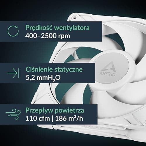 ARCTIC P14 Pro PST 140mm White PWM PST 110 CFM 1-Pack image
