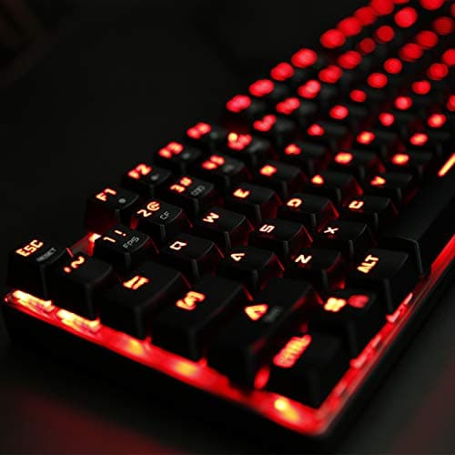 AUKEY Mechanical Keyboard Blue Switch, 104-Key RGB Backlit Gaming Keyboard with Customizable Lighting Effects, Aluminium USB Wired Keyboard for Gaming and Typing image