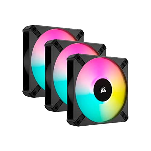 Corsair iCUE AF120 RGB ELITE 120mm Black Addressable RGB PWM 3-Pack image