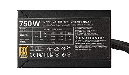 Cooler Master MasterWatt ATX 750W Semi-Modular 80+ Bronze Certified image