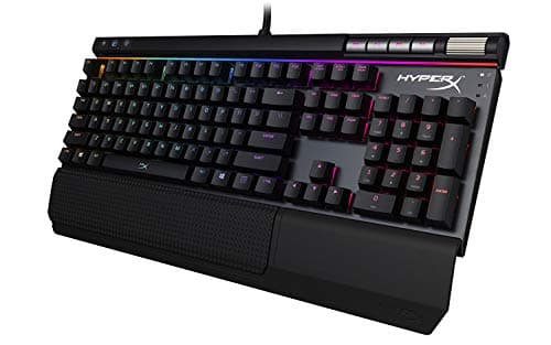 HyperX Alloy Elite RGB - Mechanical Gaming Keyboard - Software-Controlled Light & Macro Customization - Wrist Rest - Media Controls - Linear & Quiet - Cherry MX Red - RGB LED Backlit (HX-KB2RD2-US/R1) image