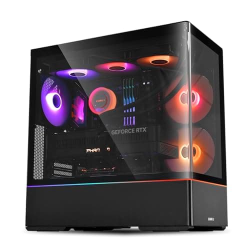 Lian Li LL01 ATX Mid Tower Black with Tempered Glass Side Panel and USB 3.2 Gen 2 Type-C, USB 3.2 Gen 1 Type-A image