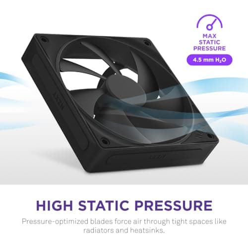 NZXT F140P 140mm Black PWM (2024) 93.2 CFM image