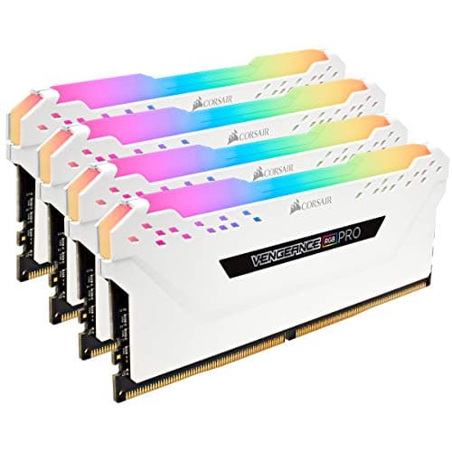 VENGEANCE RGB PRO SL 64GB (4 x 16GB) DDR4 DRAM 3600MHz C18 Memory Kit – White image
