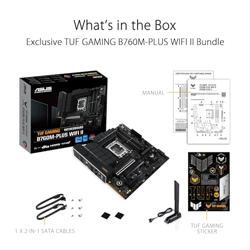 Asus B760 TUF GAMING B760M-PLUS WIFI II LGA1700 DDR5 Micro ATX image